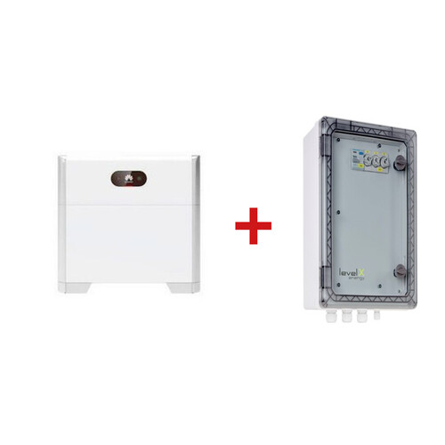 LUNA2000-5-E0 Huawei (5 kWh) Batterie Modul + LevelX Blackout Box FRT 1p (8+1) Produktbild Front View L