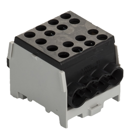 ELAK 35-1/6 Eltropa Hauptleitungsklemme schwarz 1polig 2x35mm² 8 Abgänge Produktbild front M