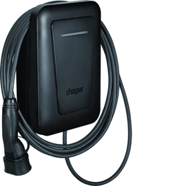 XVR107C Hager Ladestation witty one mit Ladekabel 7 kW Produktbild front M