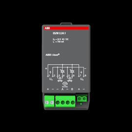 2CDG110014R0011 ABB KNX Elektronisches Schaltaktormodul 2-fach 24 V Produktbild front M