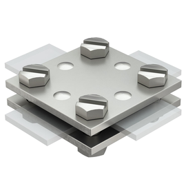 5314659 Obo 256 A-DIN 30 V4A Kreuzverbinder ohne Zwischenplatte 30mm Produktbild front M