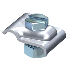 5326303 Obo 324 S-FT Klemmbock mit Schraube M8x25mm Stahl tauchfeuerverzin Produktbild front M