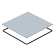 7400589 Obo DUF 250-2 Blinddeckel UZD250-2/3 für Nasspflege 282x282x4 Sta Produktbild front S