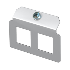 7407817 Obo MTM 2P Trägerplatte mit 2 x Lochbild Typ P 72 x 52,2 Stahl bandverz Produktbild front M