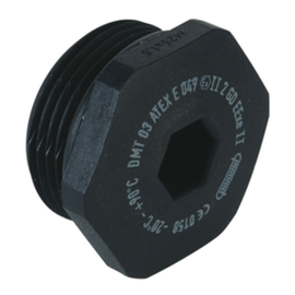 8841.12 Agro Verschlussschraube Kunststoff M12x1.5, Ex e II, Schwarz RA Produktbild front M