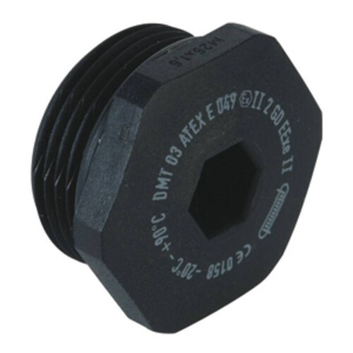 8841.50 Agro Verschlussschraube Kunststoff M50x1.5, Ex e II, Schwarz RA Produktbild Front View L