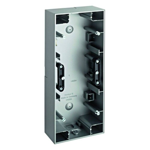10437003 Berker Aufputz-Gehäuse 3fach Berker K.5 Alu Produktbild Front View L