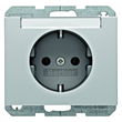 47397003 Berker Steckdose SCHUKO mit Beschriftungsfeld Berker K.5 Alu Produktbild