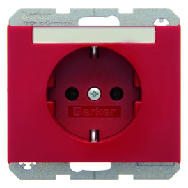 47397015 Berker Steckdose SCHUKO mit Beschriftungsfeld Berker K.1/K.5 rot, g Produktbild