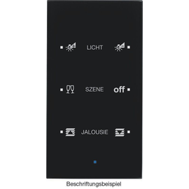 75143935 Berker Glas-Sensor 3fach Komfort Berker TS Sensor Glas, schwarz Produktbild front M