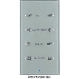 75144134 Berker Glas-Sensor 4fach Komfort Berker TS Sensor Glas, alu Produktbild front M