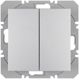 85656283 Berker KNX-Funk Wandsender 2fach flach quicklink Berker B.7 alu, m Produktbild front M