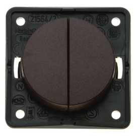 936752501 Berker S.tast., 2S, gem.Eing.kl., Flow/Pure, br Produktbild front M