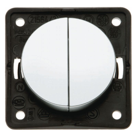 936752568 Berker S.tast., 2S, gem.Eing.kl, Flow/Pure, chr Produktbild front M