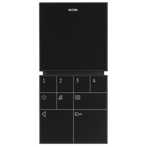1712402 Elcom BFT-240SW Innenstation Audio Komfort AP i2Audio schwarz Produktbild Front View L