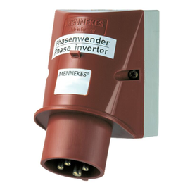 3346 Mennekes Phasenw. Wandstecker, 32A4p6h400V, IP44 Produktbild front M