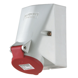 418 Mennekes Wanddose TwinCONTACT, 16A4p6h400V, IP44 Produktbild front M