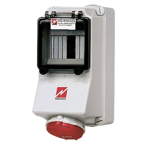 5496 Mennekes Wanddose, 16A4p6h400V, IP44 Produktbild Front View L
