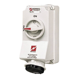 5663A Mennekes Wanddose DUO,32A4p5h600- 690V,IP44 Produktbild