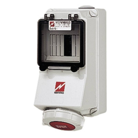7129 Mennekes Wanddose, 16A4p6h400V, IP67 Produktbild