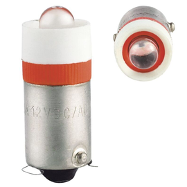 32703 Sirena LED S 6 V AC/DC, 16 mA, BA9s, rot widerstandsfest gegen Vibrati Produktbild front M