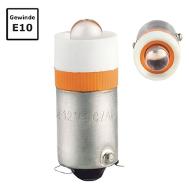 32772 Sirena LED S 12 V AC/DC, 16 mA, E10, orange widerstandsfest gegen Vibra Produktbild front M