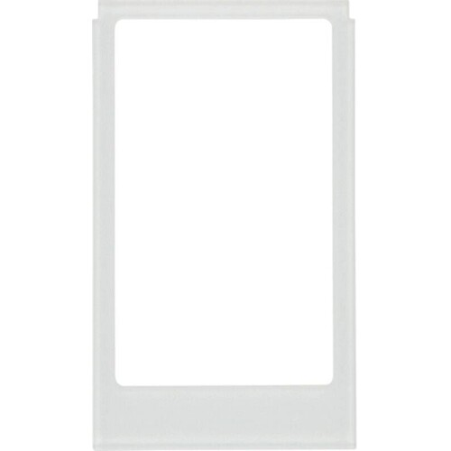 13206909 Berker Designrahmen eckig, große Ausführung Glas, polarweiß Produktbild Front View L