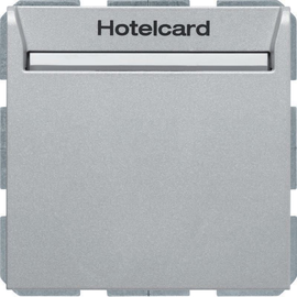 16408984 Berker Relais-Schalter mit Zentralstück für Hotelcard alu, matt Be Produktbild front M