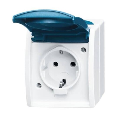 20 EWN-53 Busch FR AP Schuko Steckdose Produktbild Front View L