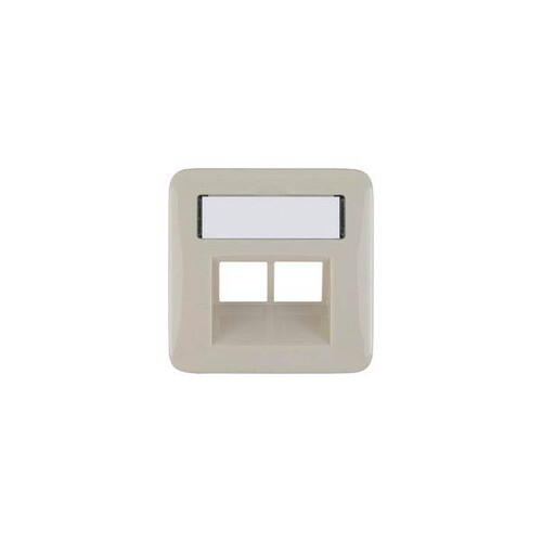 776658 Legrand Abdeckung für Datendose Rutenbeck 2xRJ45 Creo Mandelweiß Produktbild