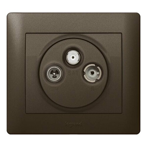 771289 LEGRAND Abdeckung Sat 3-Loch Galea dark bronze Produktbild