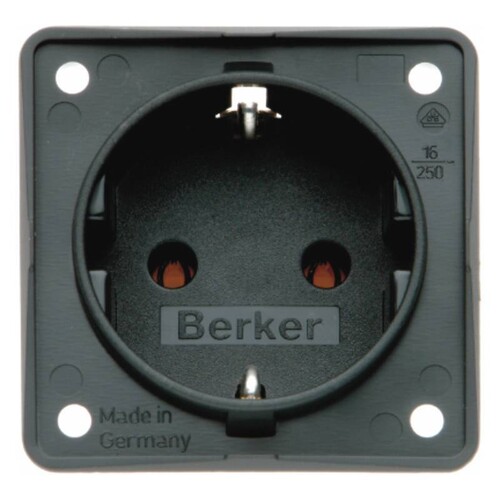 0947782505 Berker Schuko-Steckdose anthrazit Produktbild Front View L