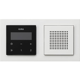 049572 Gira UP-Radio RDS Set inkl. E2 Rahmen RW glänzend Produktbild