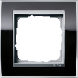 0211736 Gira 1 Fach Rahmen Schwarz für Alufarbene Zentraleinsätze Produktbild