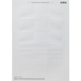 145500 Gira Beschriftungsbögen 51,2x7,0mm Zubehör Produktbild front M