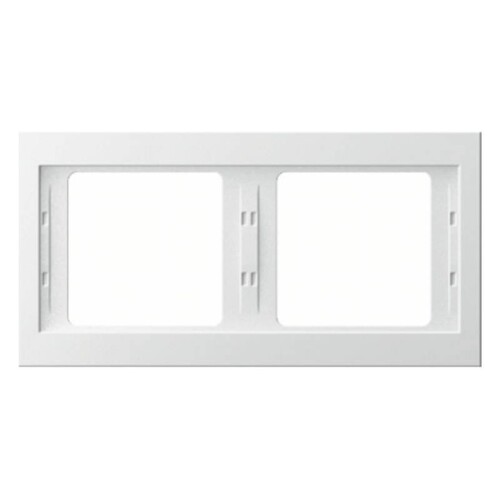13637009 Berker Rahmen 2fach K1 waagrecht polarweiss Produktbild