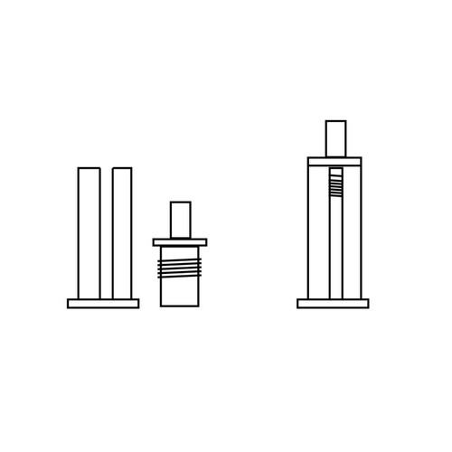 5-plsb Molto Luce Deckenbefestigungsset (2 Deckenhalter + 2 Seilstopper) Produktbild Front View L