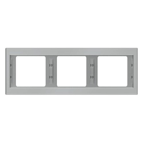 13737004 Berker K1/K5 3-Fach Rahmen waagrecht Edelstahl rostfrei Produktbild