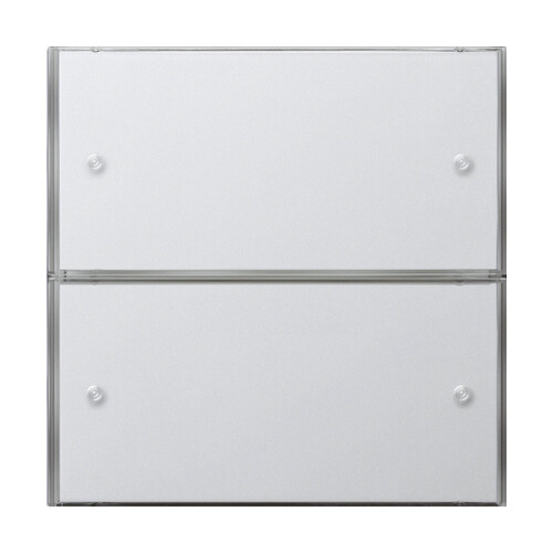 2032112 GIRA KNX Tastsensor 3 Komfort 2-Fach Flächenschalter reinweiss Produktbild Front View L