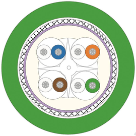 ETHERLINE FD P Cat6 4X2XAWG26 FRNC PUR Schleppkettenleitung gn (wie RAL6018 Produktbild