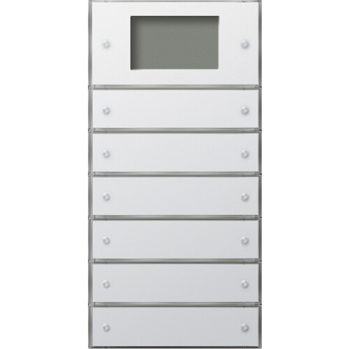 2046112 Gira KNX Tastsensor 3 Plus 6Fach (2+4) Flächenschalter Reinweiß Glänzend Produktbild Front View L