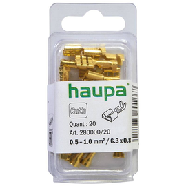 280012 Haupa Flachsteckhülse 4,8x0,5 0,5-1,25 Messing blank Produktbild