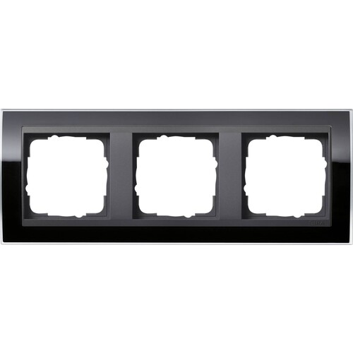 0213738 Gira Abdeckrahmen 3-Fach für anthrazit Event Klar schwarz Produktbild