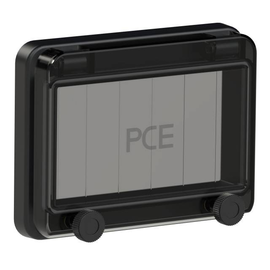 900606S PCE Klappfenster 6TE für Sicherungen IP66/67 schwarz Produktbild