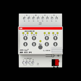 JA/S 4.SMI STOTZ KNX Jalousieaktor 4fach 230V SMI REG Handbedienung Produktbild