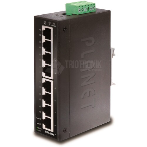 IGS-801T Planet Industrial Ethernet Gigabit Switch Produktbild Front View L