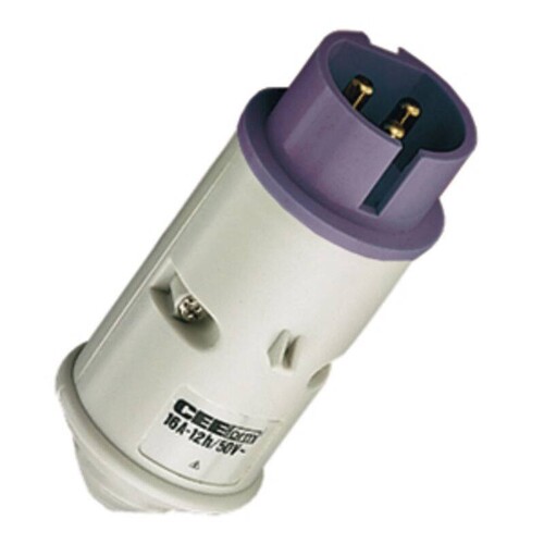 AM 636 Mennekes CEE-Stecker 3x16A IP44, mit Kabelknickschutz Produktbild Front View L