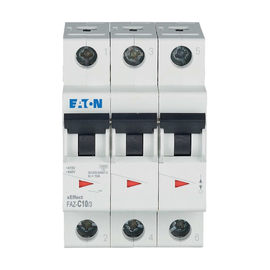 278869 EATON FAZ-C10/3 Leitungsschutz- schalter 10A 3-pol. Produktbild