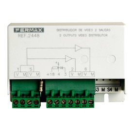 F2448 Fermax VDS-Koax-Videoverteiler mit 2 Ausgängen für 2 Monitore Produktbild
