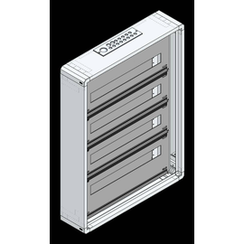 AFM-2B+RW Mehler AP-Installations- Flachverteiler + RW Einsatz 4EBS (88TE) Produktbild